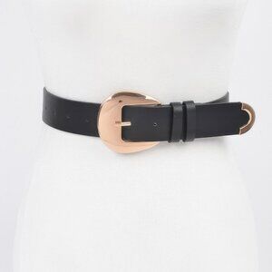 Faux Leather Metal Buckle Belt